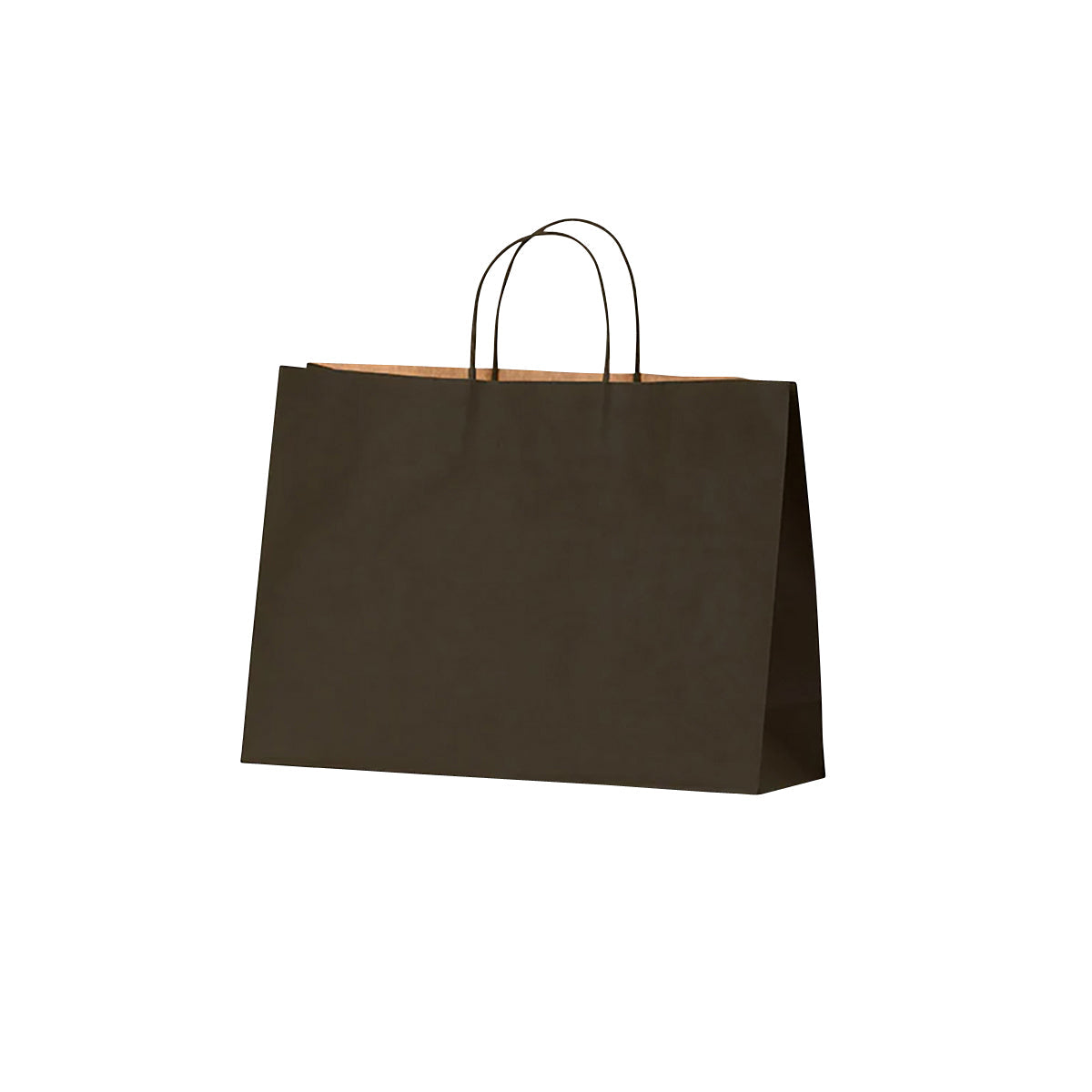 BBKSB Black on Brown Kraft Budget Carry Bag Lesiure Coast Hospitality and Packaging