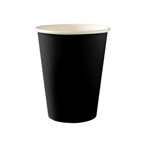 BC-12B BioPak BioCup 12oz Aqueous Black Single Wall Cup Leisure Coast Hospitality & Packaging Supplies