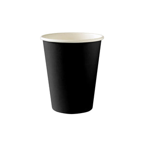 BC-8B BioPak BioCup 8oz Aqueous Black Single Wall Cup Leisure Coast Hospitality & Packaging Supplies