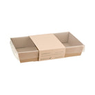 BCTS50, Greenmark, Small Low Rectangular Premium Catering Tray Kraft Base Leisure Coast Hospitality and Packaging