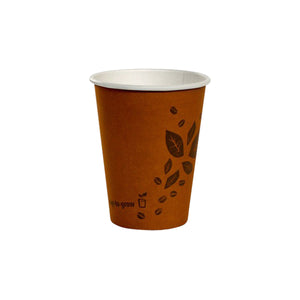 Coffee Cup Kraft Single Wall 12oz & Lids