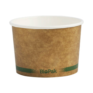 BSCK-8-GS BioBowl Hot Paper Containers & Lids BioBowl Kraft Container 8oz / 270ml Leisure Coast Hospitality & Packaging Supplies