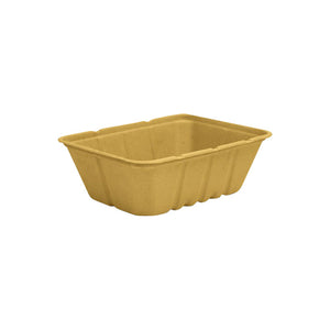 Unbleached Sugarcane Tray 1600ml & Lid