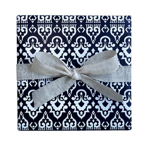 BW SU NAV Sultan Gift Wrap Navy & White Gift Wrap Leisure Coast Hospitality & Packaging Supplies