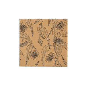 BW23 GUMK BLK Gumleaves Black on Kraft Wrap Leisure Coast Hospitality & Packaging Supplies
