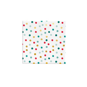 Polka Dots Green Red Gold on Gloss