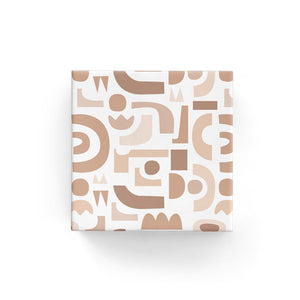 BW 60AS BRN Abstract Shapes on Matte Wrap Brown Leisure Coast Hospitality & Packaging Supplies