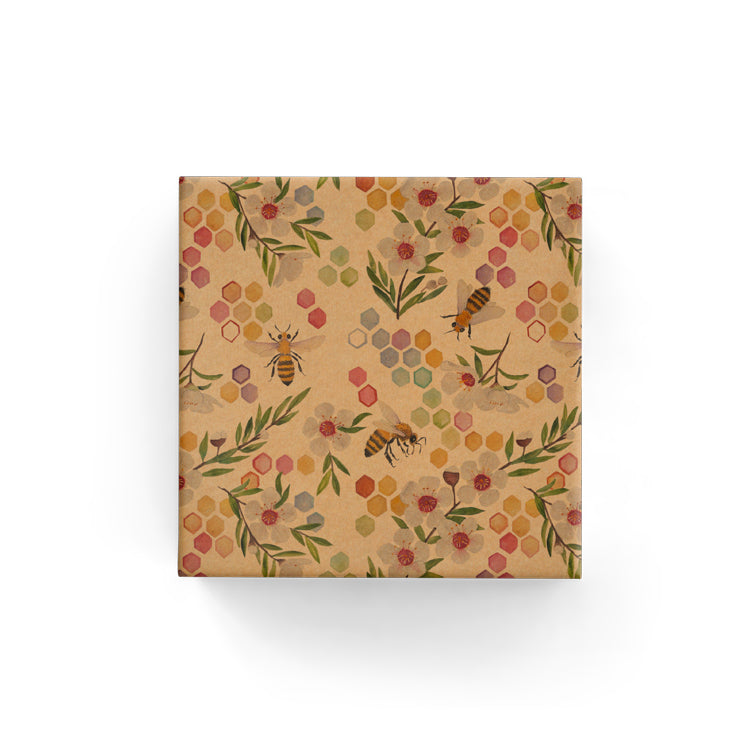 BW 60BMK Bees & Manuka on Kraft Wrap Leisure Coast Hospitality & Packaging Supplies