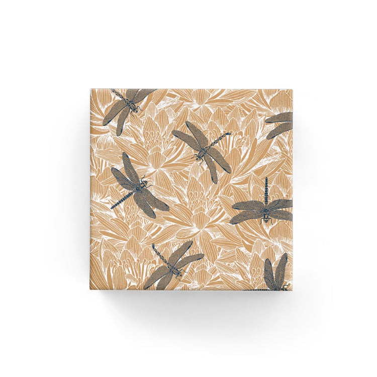BW 60DFK NW Dragonfly on Kraft Wrap Navy White Leisure Coast Hospitality & Packaging Supplies