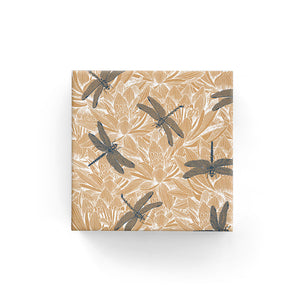 BW 60DFK NW Dragonfly on Kraft Wrap Navy White Leisure Coast Hospitality & Packaging Supplies