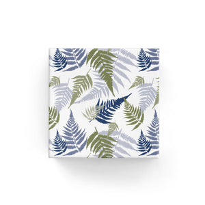BW 60FS GN Fern Silhouettes on Matte Wrap Green Navy Leisure Coast Hospitality & Packaging Supplies