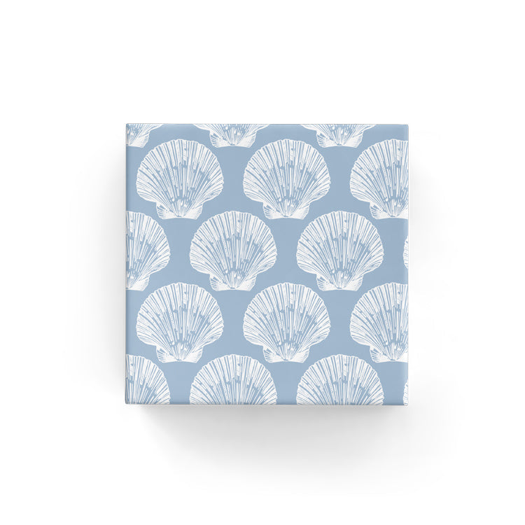BW 60SS BLU Scollop Shells on Matte Wrap Blue Leisure Coast Hospitality & Packaging Supplies