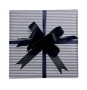 BW SD NAV Gift Wrap Dress Stripe Wrap Navy Leisure Coast Hospitality & Packaging Supplies