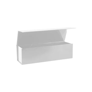 Collapsible Single Wine Box with Hinge Lid White