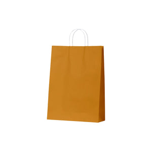 ECML Earth Collection Paper Bags Mustard Large 310x110x420mm (100/ctn) Leisure Coast Hospitality & Packaging Supplies
