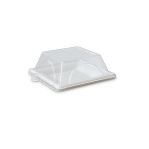 FP06L PacTrading Square Plate PET Lid 164x40mm Leisure Coast Hospitality Environmentally Friendly Disposable Takeaway Food Packaging