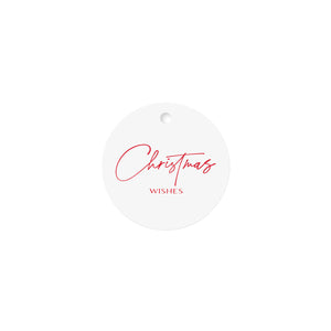 Christmas Gift Tag Christmas Wishes - 4 Colours available Packs of 20