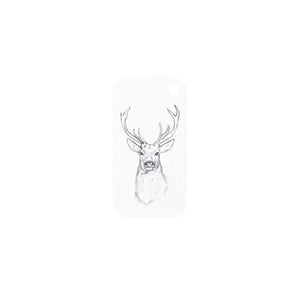 GTX2 WHI Christmas Gift Tag Deer on White Leisure Coast Hospitality & Packaging Supplies