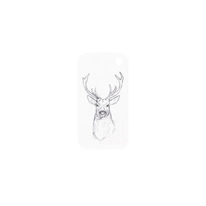 GTX2 WHI Christmas Gift Tag Deer on White Leisure Coast Hospitality & Packaging Supplies