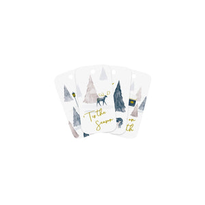 GTX8 DW Christmas Gift Tag Deer Wood Set Leisure Coast Hospitality & Packaging Supplies