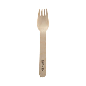 HY-16F Biocutlery Wooden Cutlery Fork 160mm Leisure Coast Hospitality & Packaging Supplies