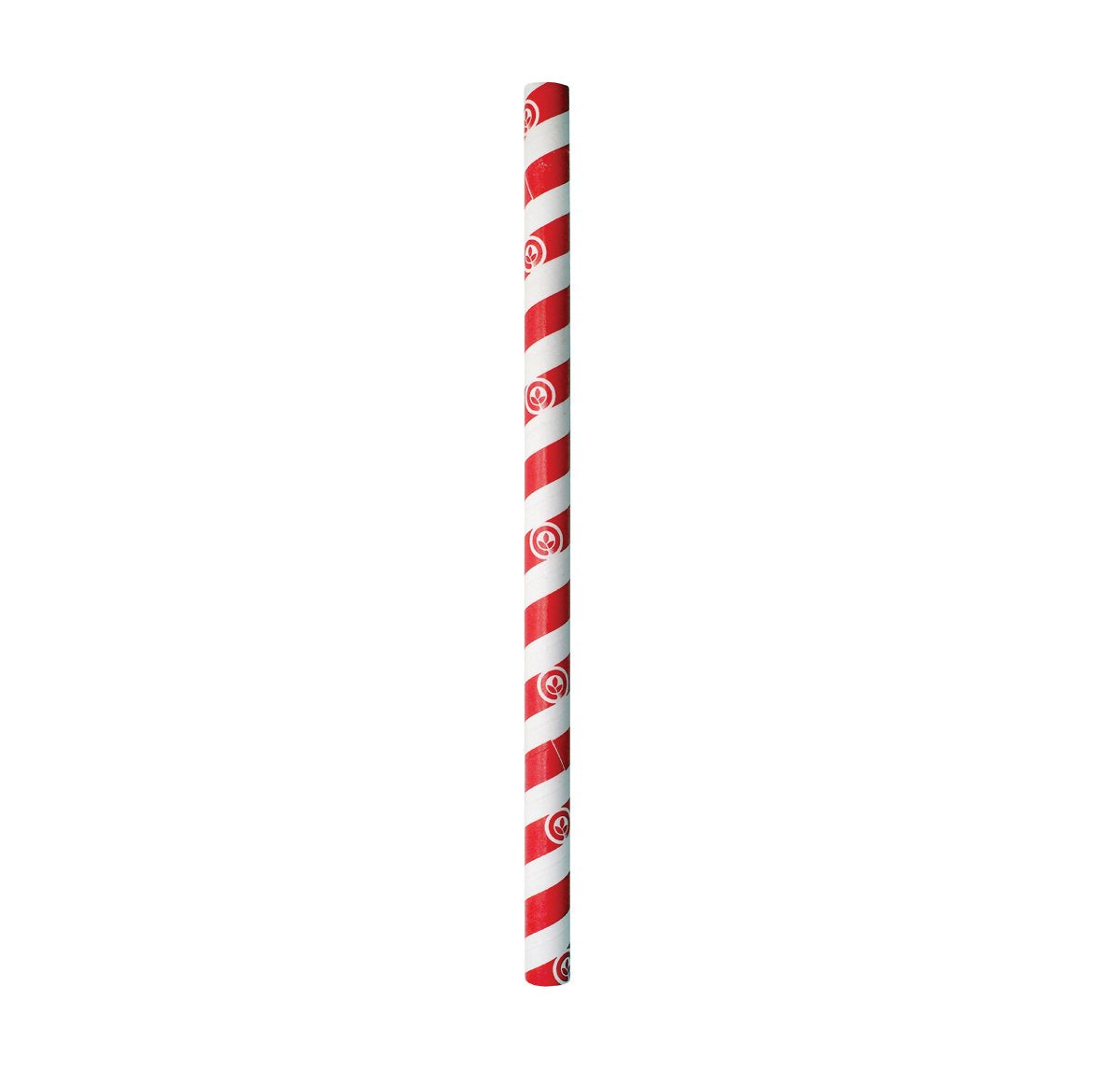 JP-PBS-10x197-RS Biostraw Jumbo Straws Red & White stripe 10x197mm Leisure Coast Hospitality & Packaging Supplies