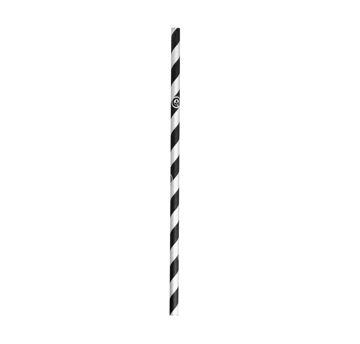 JP-PBS-6x197-BS Biostraw Regular Straws Black & White stripe 6x197mm Leisure Coast Hospitality & Packaging Supplies
