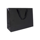 MANSLBLACKLGE Manhattan Specialty Laminated Paper Bags Black Leisure Coast Hospitality & Packaging