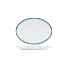 NOP26-G RAK Porcelain Nano Cru Green Oval Coupe Plate 190x260mm Leisure Coast Hospitality & Packaging