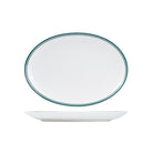 NOP32-G RAK Porcelain Nano Cru Green Oval Coupe Plate 230x320mm Leisure Coast Hospitality & Packaging