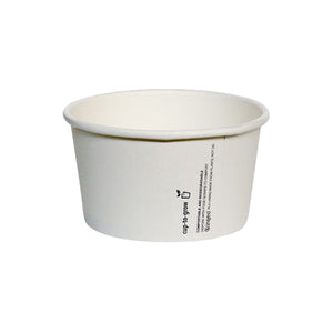 PBPB16 WHITE BOWL 115x91x80mm (500/ctn) Leisure Coast Hospitality Supplies and Packaging