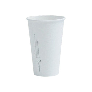 Coffee Cup White Single Wall 16oz & Lids