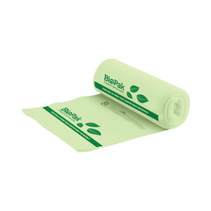 PSB-C-0002 Compostable BioPlastic Bin Liner Bags 8Lt / 5kg FOGO caddy linerLeisure Coast Hospitality & Packaging Supplies