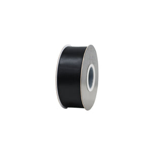 RB DS38 BLK Ribbon - Double Sided Satin Black Leisure Coast Hospitality & Packaging Supplies