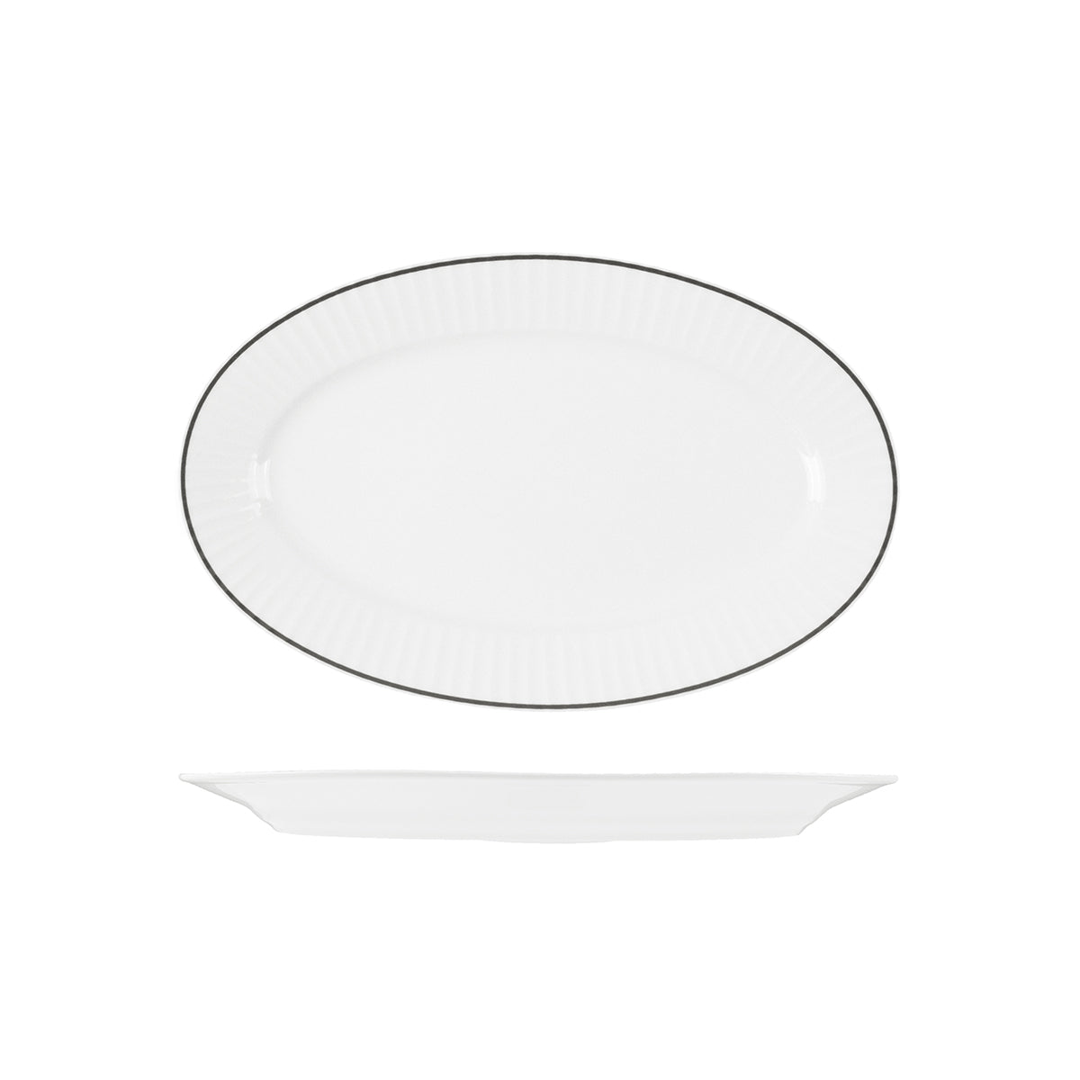 RHOP32 RAK Porcelain Harriette Oval Wide Rim Platter 320x200mm Leisure Coast Hospitality & Packaging
