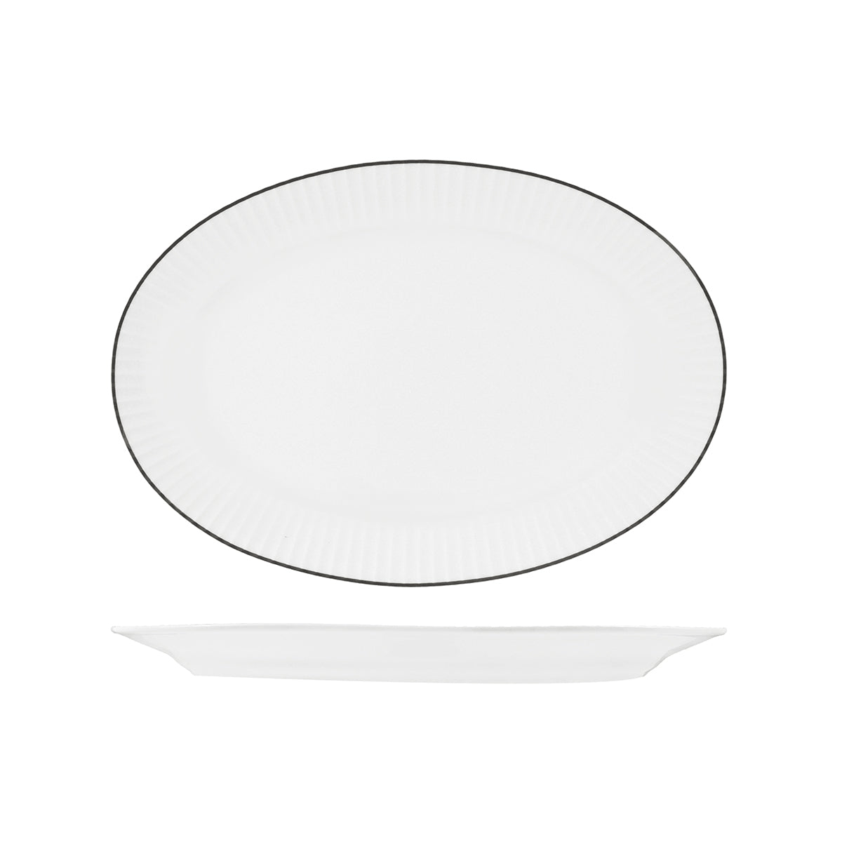 RHOP38 RAK Porcelain Harriette Oval Wide Rim Platter 380x265mm Leisure Coast Hospitality & Packaging