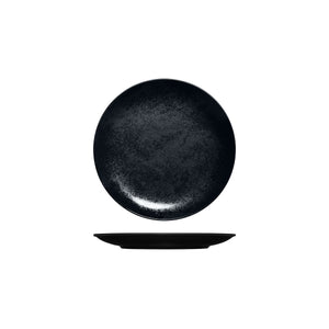 RK3180-BK RAK Porcelain Karbon Black Round Coupe Plate 180mm Leisure Coast Hospitality & Packaging