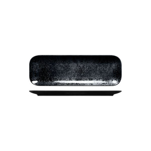 RK8331-BK RAK Porcelain Karbon Black Rectangular Coupe Plate 330x110mm Leisure Coast Hospitality & Packaging