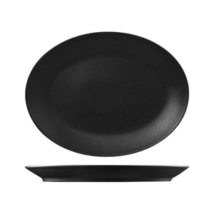 RNF4360-BK RAK Porcelain Neofusion Volcano Oval Coupe Platter 360x270mm Leisure Coast Hospitality & Packaging