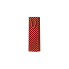 SPSWB1 RED Paper Wine Bag Spots Single Bottle Kraft on Red Leisure Coast Hospitality & Packaging Supplies 