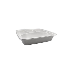 STT94 Square Takeaway Tray 4 Compartment 9" Leisure Coast Hospitality & Packaging Supplies