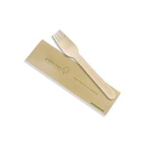 Wooden Cutlery Individually Wrapped