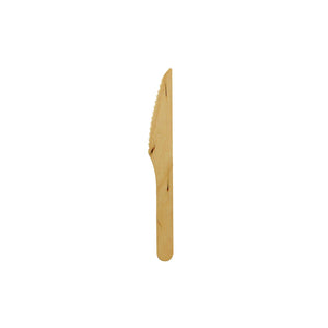 WK165 PacTrading Wooden Cutlery Knife 165mm Leisure Coast Hospitality Environmentally Friendly Disposable Takeaway Food Packaging