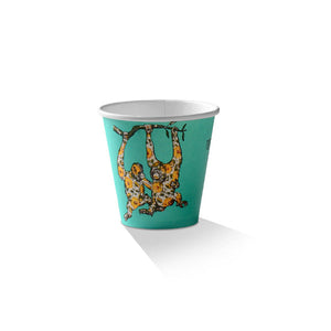 Coffee Cup Single Wall Animal Print 8oz & Lids