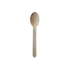WS160E Economy Wooden Spoon 160mm Leisure Coast Hospitality Environmentally Friendly Disposable Takeaway Food Packaging