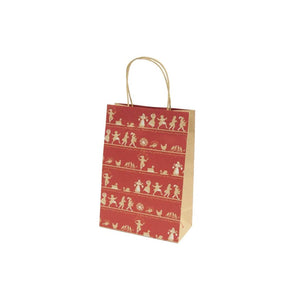 XBJ10 Gift Bag Twelve Days of Christmas Junior Red on Kraft Leisure Coast Hospitality and Packaging