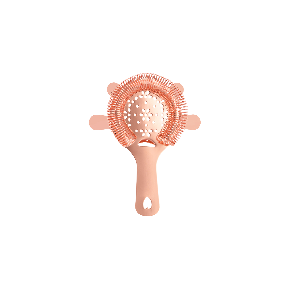 Z0302 Tomkin 4 Prong Hawthorn Strainer with Flat Handle 110mm Rose Gold Leisure Coast Hospitality & Packaging
