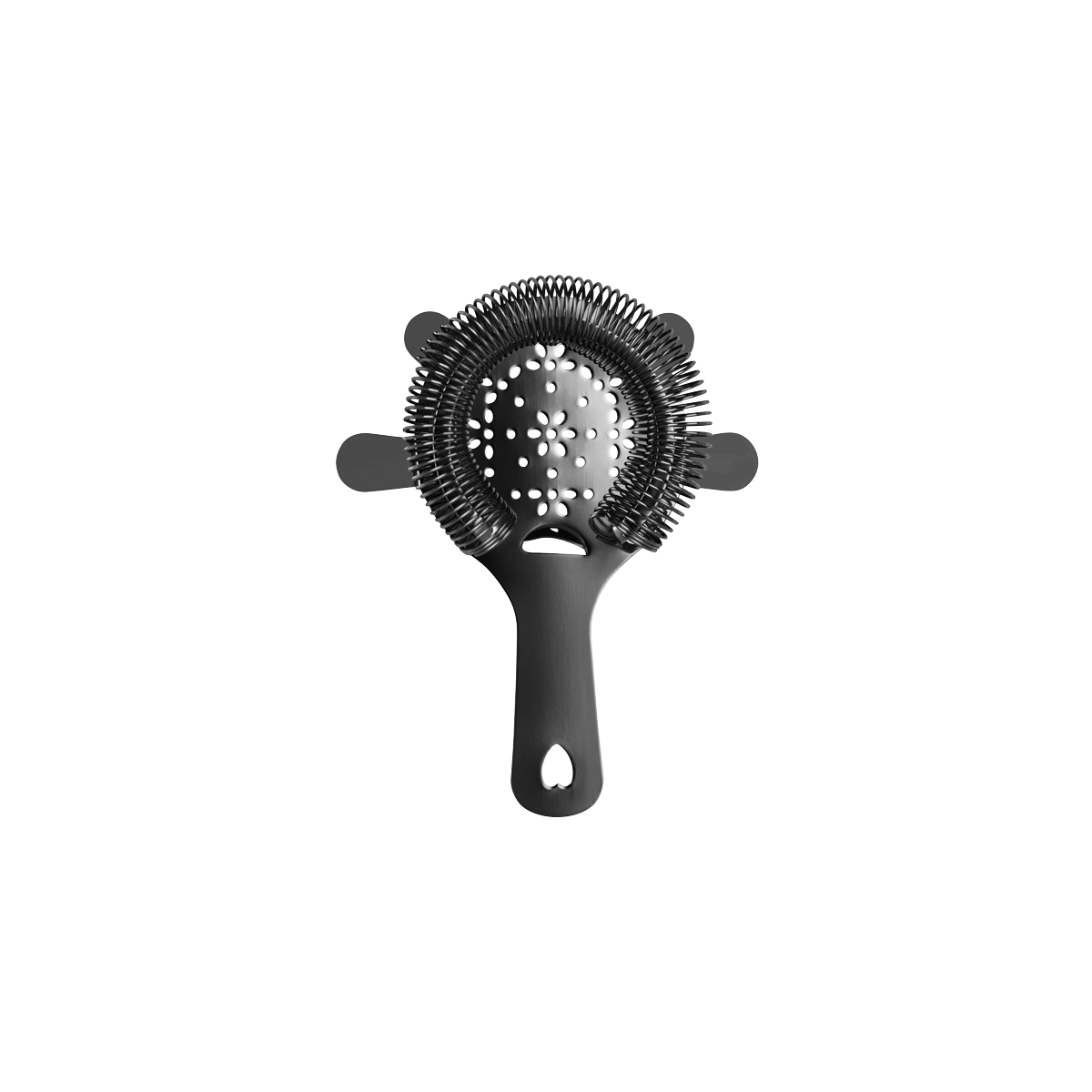 Z0304 Tomkin 4 Prong Hawthorn Strainer with Flat Handle 110mm Gunmetal Leisure Coast Hospitality & Packaging
