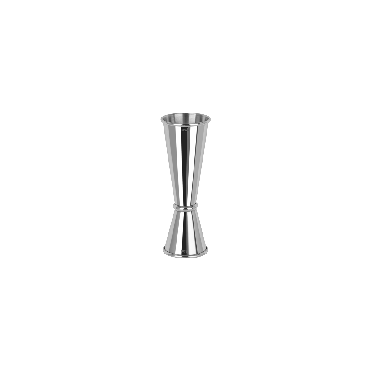 Z0608 Tomkin Tokyo Jigger with Curled Edge 30/60ml Stainless Steel Leisure Coast Hospitality & Packaging