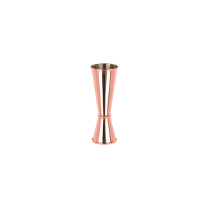 Z0610 Tomkin Tokyo Jigger with Curled Edge 30/60ml Rose Gold Leisure Coast Hospitality & Packaging